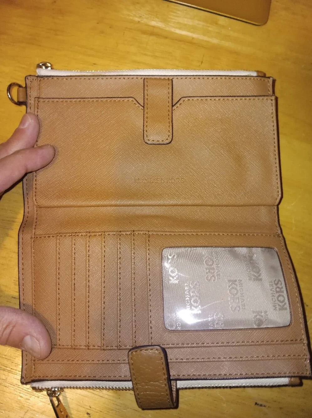 Michael Kors Monogram Snap Double Zip Wallet